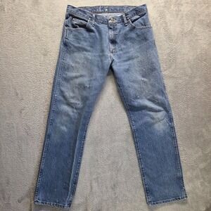 Wrangler Jeans Mens 35X32 Blue Cowboy Cut Performance Advanced Comfort Denim
